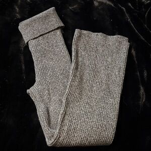 Aerie Charcoal Foldover Knit Pants